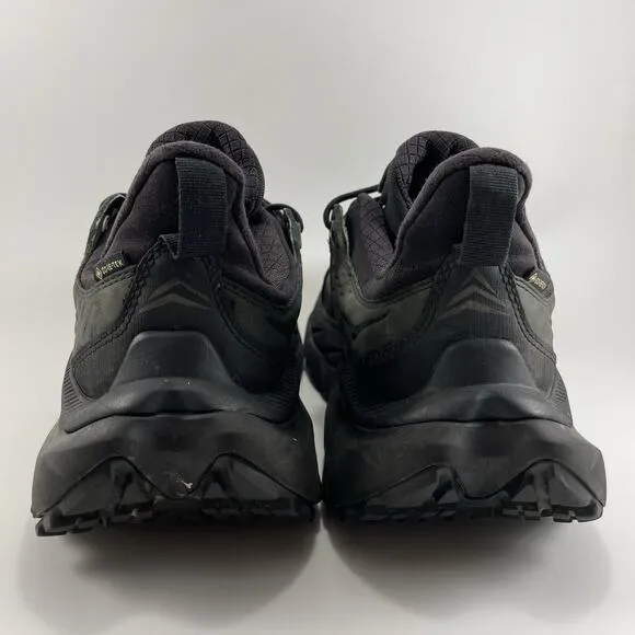 Hoka One One Kaha 2 GTX Running Shoes Mens Size 9 D Black Leather Goretex Trail