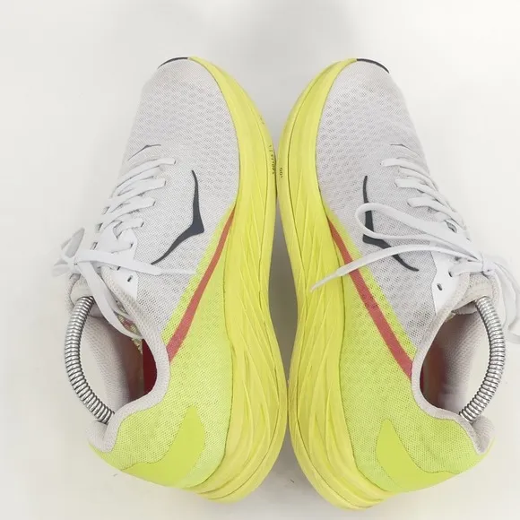 Hoka One One Rocket X Unisex Running Shoes White Yellow Athletic Men's 9
