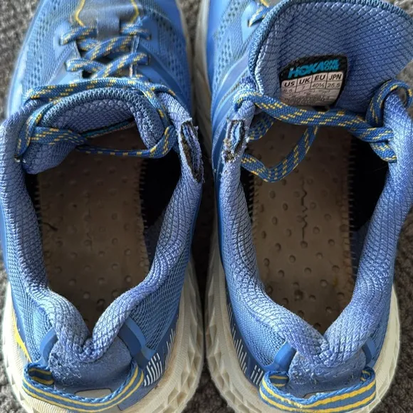 Hoka One One Speedgoat 3 Blue Yellow Trail Running Shoes Women’s 8.5 Vibram Sole