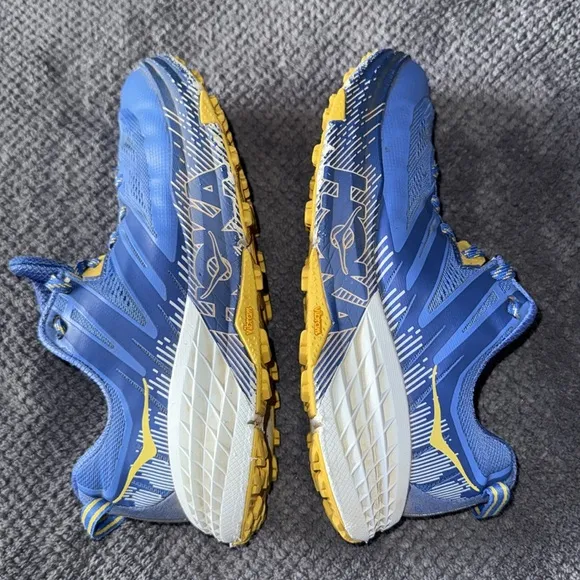Hoka One One Speedgoat 3 Blue Yellow Trail Running Shoes Women’s 8.5 Vibram Sole