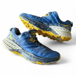 Hoka One One Speedgoat 3 Blue Yellow Trail Running Shoes Women’s 8.5 Vibram Sole