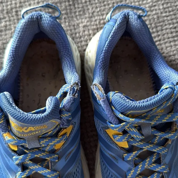 Hoka One One Speedgoat 3 Blue Yellow Trail Running Shoes Women’s 8.5 Vibram Sole