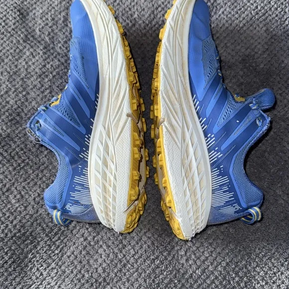 Hoka One One Speedgoat 3 Blue Yellow Trail Running Shoes Women’s 8.5 Vibram Sole