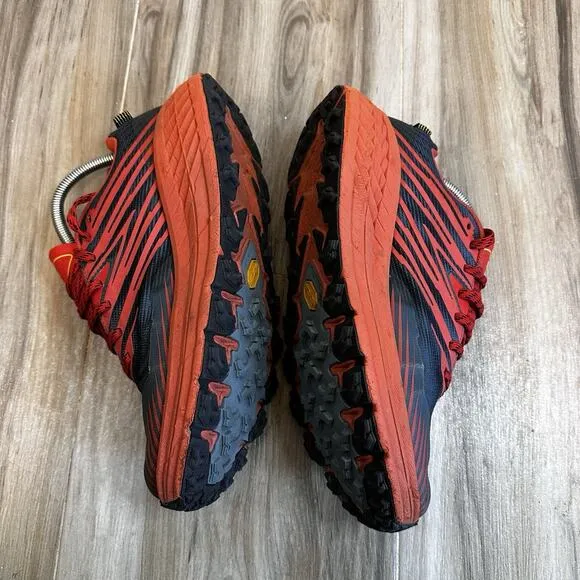 Hoka One One Speedgoat 4 Men’s Size 9 Vibram Trail Running Shoes Orange Fiesta