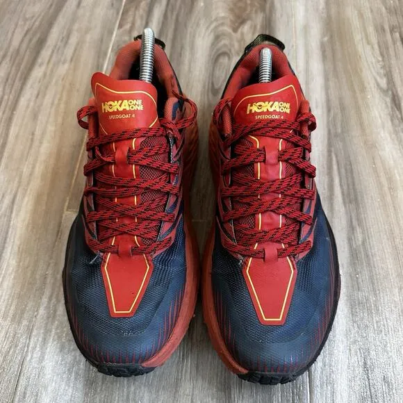 Hoka One One Speedgoat 4 Men’s Size 9 Vibram Trail Running Shoes Orange Fiesta