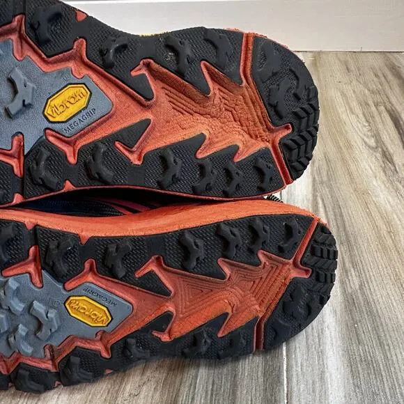Hoka One One Speedgoat 4 Men’s Size 9 Vibram Trail Running Shoes Orange Fiesta