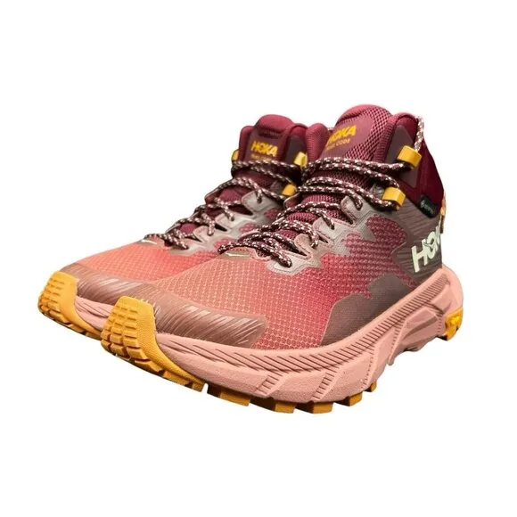 Hoka One One Trail Code GTX Hot Sauce Trail Hiking Boots Women's Sizes 7 - 11 B