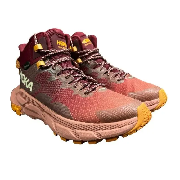 Hoka One One Trail Code GTX Hot Sauce Trail Hiking Boots Women's Sizes 7 - 11 B