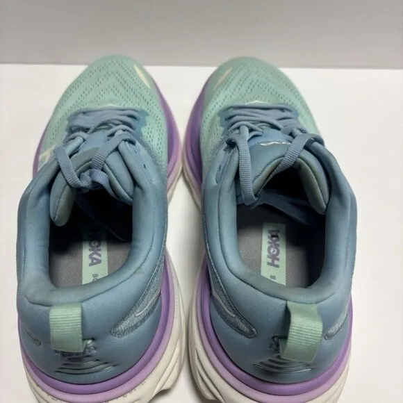 Hoka One One Women’s Bondi 8, Airy Blue/ Sunlit Ocean Running Shoes, Size 8.5 M