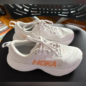 Hoka One One Women’s Bondi 8 Running Shoes Peach White Size 7