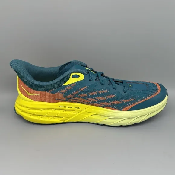 Hoka One Speedgoat 5 Blue Neon Trail Running Shoes Men's Sz 11.5D NEW!