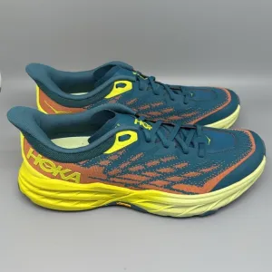 Hoka One Speedgoat 5 Blue Neon Trail Running Shoes Men's Sz 11.5D NEW!