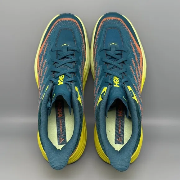 Hoka One Speedgoat 5 Blue Neon Trail Running Shoes Men's Sz 11.5D NEW!