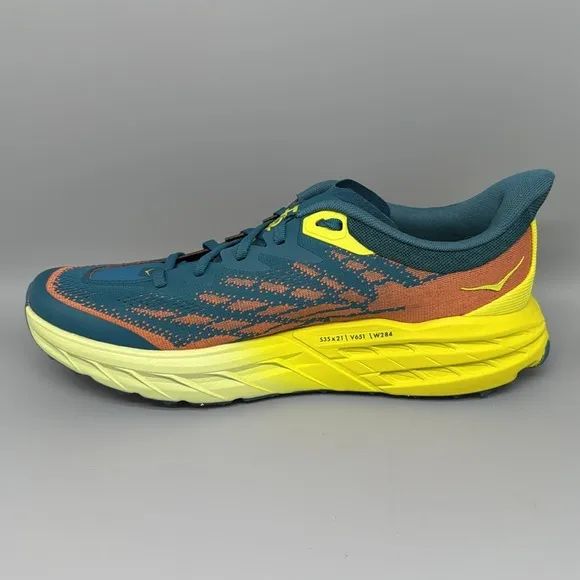 Hoka One Speedgoat 5 Blue Neon Trail Running Shoes Men's Sz 11.5D NEW!