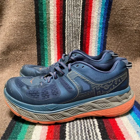 Hoka One Stinson ATR 5 All Trail Running Shoes Blue Outdoors Athletic Womens 8.5