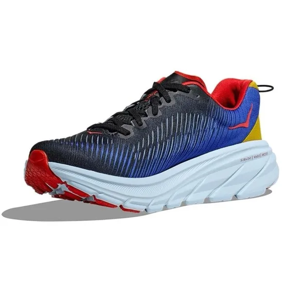 Hoka Rincon 3 Men’s Running Shoes | Color: Black/Dazzling Blue | PREOWNED!!🔥👟