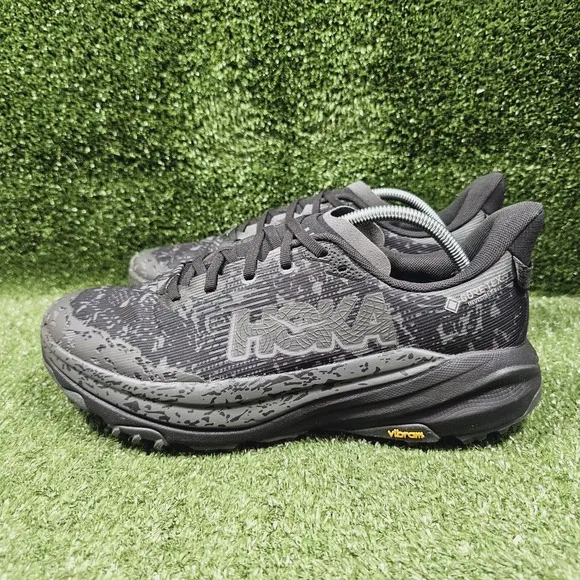 Hoka Speedgoat 6 GTX  Black Outer Orbit Athletic Trail Running Shoes Mens 11.5