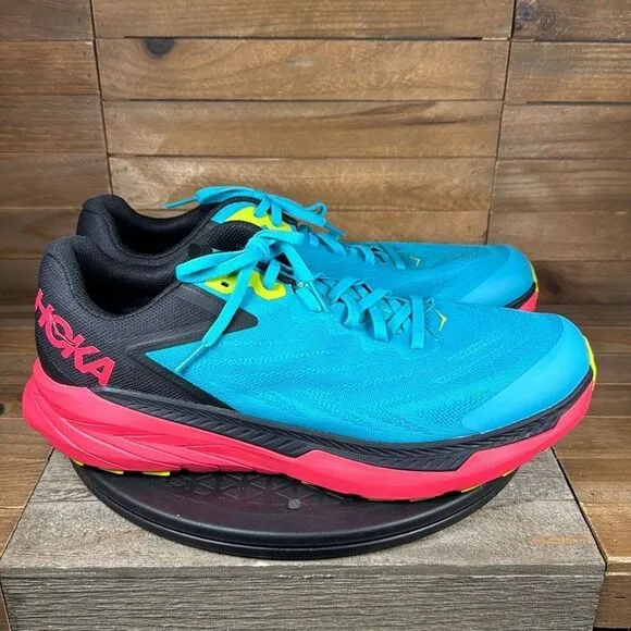 Hoka Zinal Men’s Size 13 D Blue Trail Shoes Hiking Sneakers Lace Up New in Box
