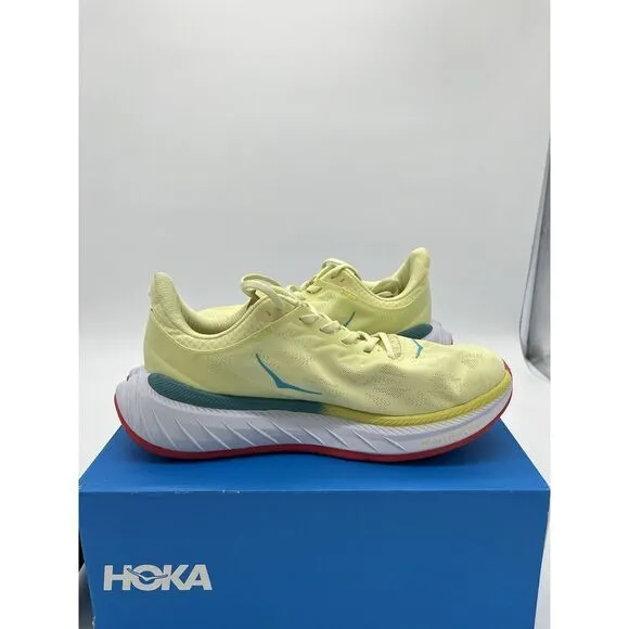 Hoka One One Carbon X 2 1113526 LGHC Green Running Shoes Mens Sz 8 D Women’s 9.5