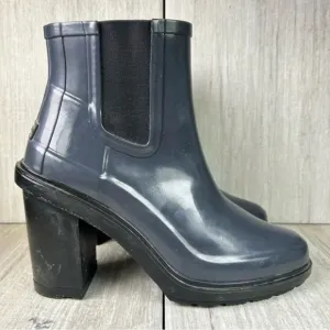 HUNTER Original Refined Chelsea Rain Boot Rubber Heels Shoes Women’s Size 9