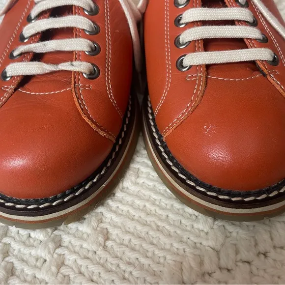 Hyde Kingpin leather orangish men’s bowler shoes size 8 in good used condition