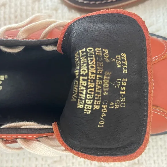 Hyde Kingpin leather orangish men’s bowler shoes size 8 in good used condition
