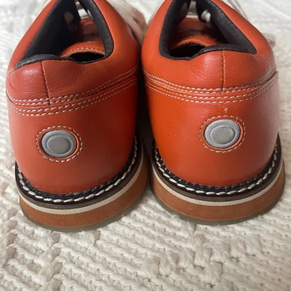 Hyde Kingpin leather orangish men’s bowler shoes size 8 in good used condition