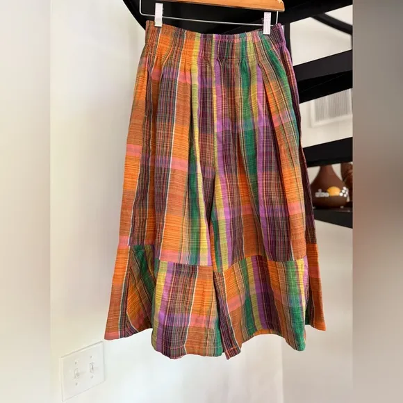 Ivy Cropped Pull On Culotte Pants NWOT orange combo