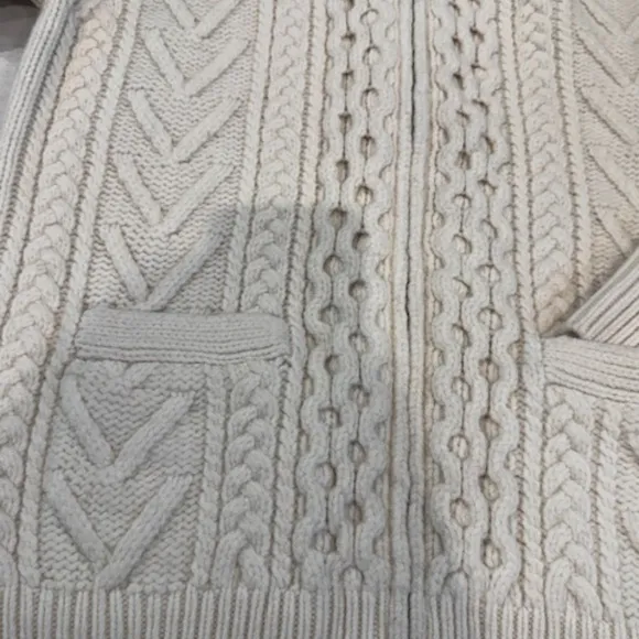 J CREW Imperial Wool Ivory Full-Zip Cardigan Size Small NWT​​​​​​​​​​