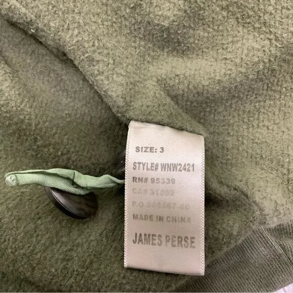 JAMES PERSE Green Crop Jacket