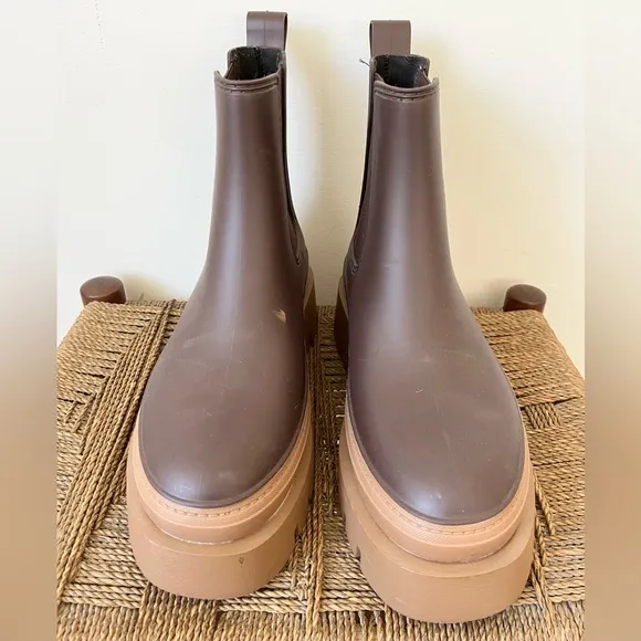 Jeffrey Campbell Shoes Women’s 9 Rain Storm Chelsea Boots Brown Boot