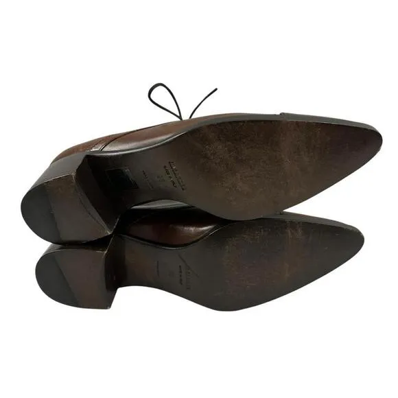 Jil Sander Women’s Brown Leather Loafer Shoes Size 38