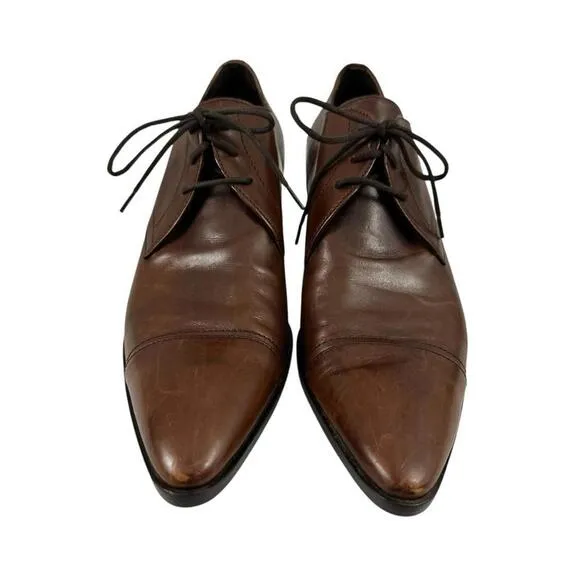 Jil Sander Women’s Brown Leather Loafer Shoes Size 38