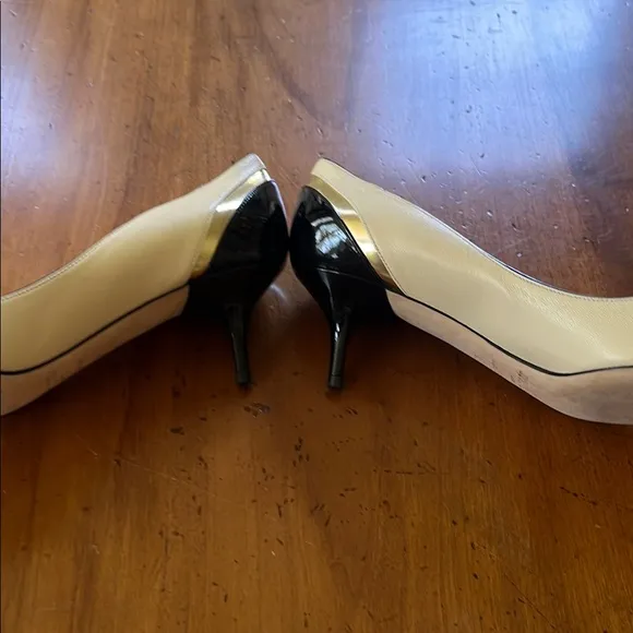 Jimmy Choo Cream and Black Heels