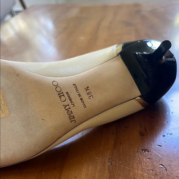 Jimmy Choo Cream and Black Heels