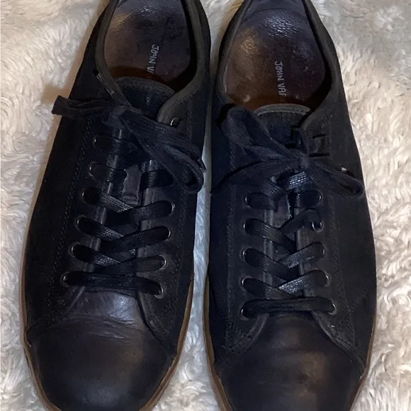 JOHN VARVATOS STAR USA - Men’s Black leather shoes size 12