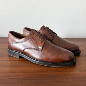 Johnston &amp; Murphy Men’s Brown Leather Oxfords Shoes Size 9 1/2M Made in‎ Italy