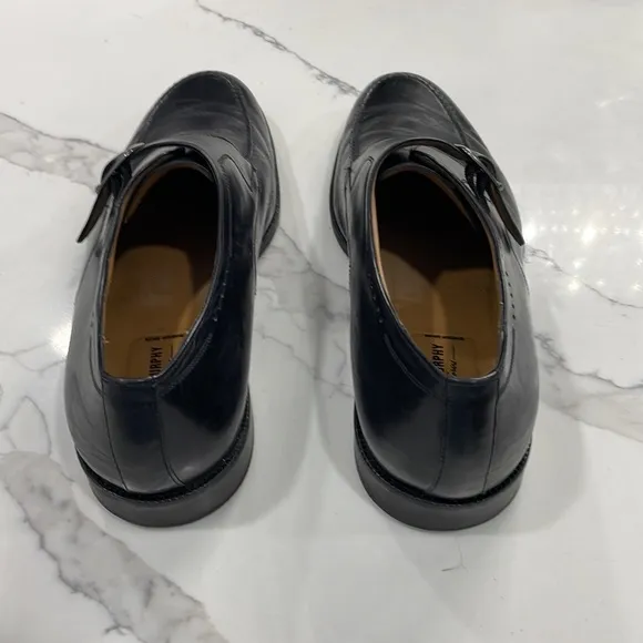 Johnston &amp; Murphy sheep skin leather uppers in black men’s size 12