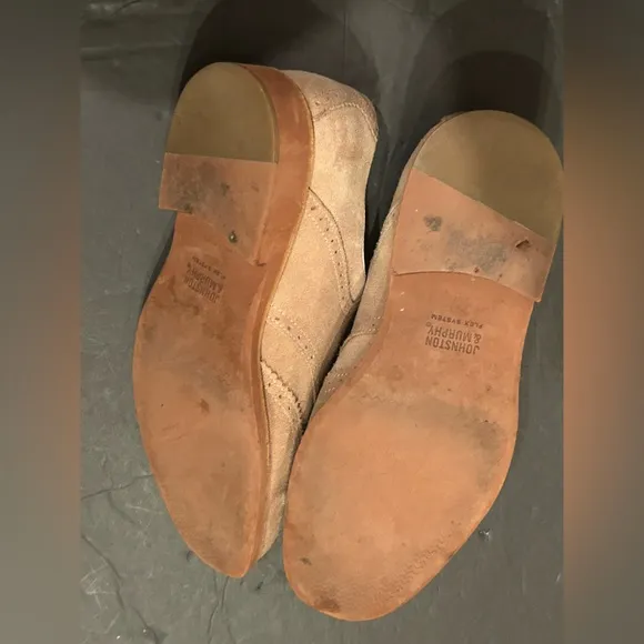 Johnston &amp; Murphy tan suede men’s shoes 11.5