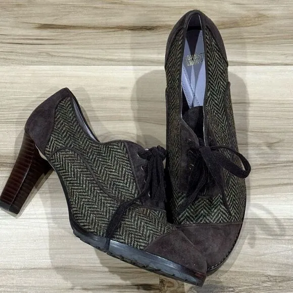 Johnston &amp; Murphy Plaid Heel Shoes Women’s 7.5