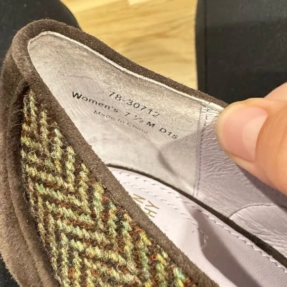 Johnston &amp; Murphy Plaid Heel Shoes Women’s 7.5