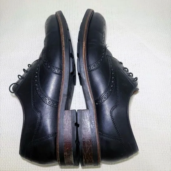 Johnston Murphy Fullerton WIngtip  Calfskin Men’s Shoes Size 10.5 M Black
