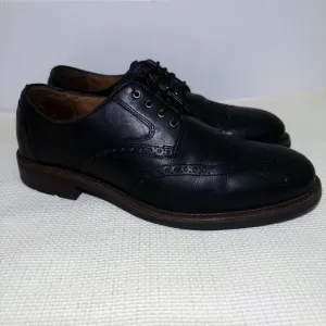 Johnston Murphy Fullerton WIngtip  Calfskin Men’s Shoes Size 10.5 M Black
