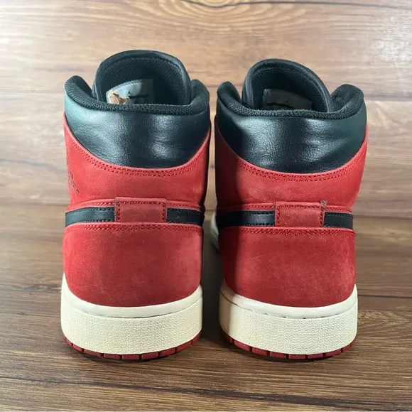 Jordan 1 Mid ‘Reverse Banned’ Leather Sneakers Shoes Men’s Size 12