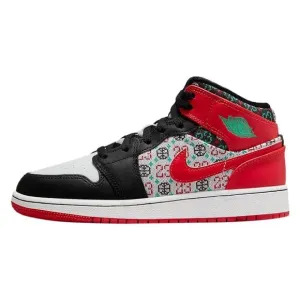 Jordan 1 Mid Ugly Christmas Sweater DM1208-150 Size 3.5Y unisex basketball shoes