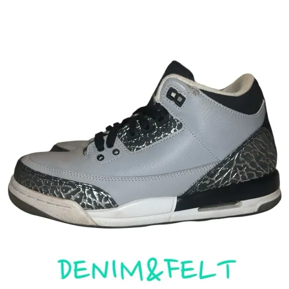 Jordan 3 Retro Wolf Grey (GS) Big Kids Shoes | PRELOVED 🩶🩶👟👟UNISEX!!