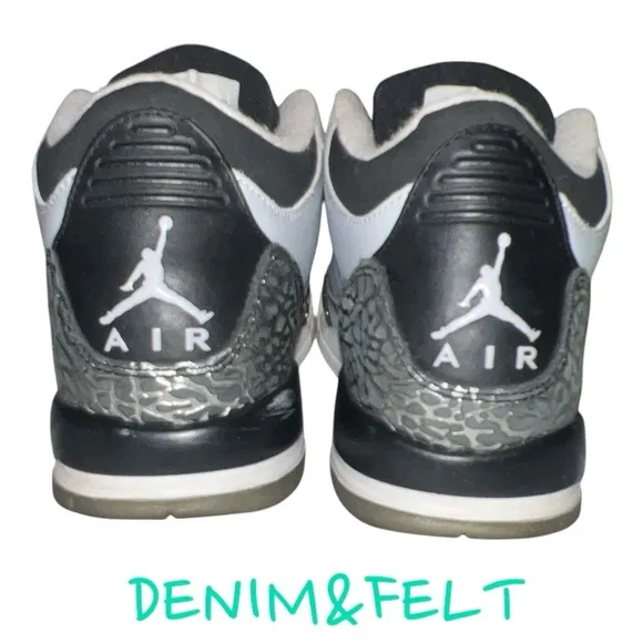 Jordan 3 Retro Wolf Grey (GS) Big Kids Shoes | PRELOVED 🩶🩶👟👟UNISEX!!