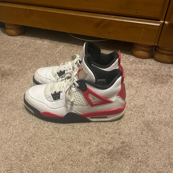 Jordan 4 red cement shoes