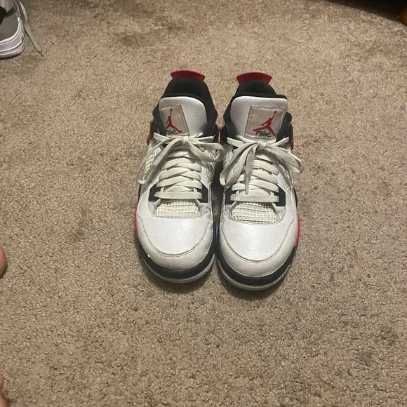 Jordan 4 red cement shoes