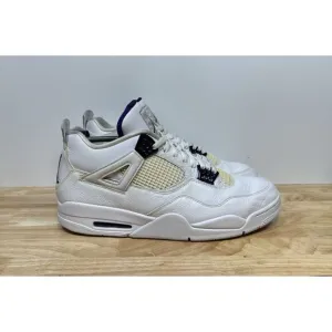 Jordan 4 Retro Purple Metallic White Leather ct8527-115 Shoes Men’s Size 15